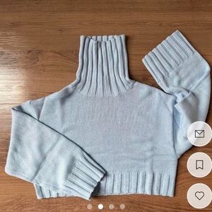 Blue Cropped Sweater